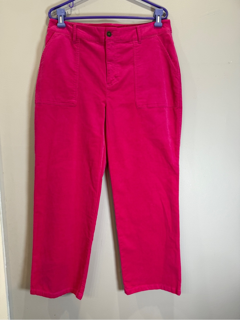 Cropped High-Rise Hot Pink Women's Utility Pants